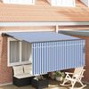 vidaXL Cortina Retractabilă Manual Albastru și Alb 300 x 250 cm