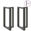 vidaXL Picioare de masă de bar &icirc;n formă de T, 2 buc., antracit, 60x35x(90-91) cm, oțel
