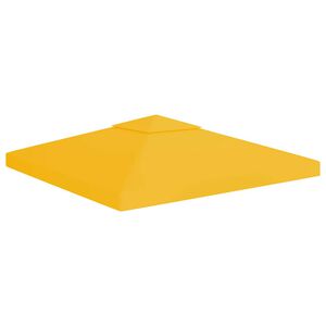 vidaXL Acoperiș de pavilion, 2 niveluri, galben, 3x3 m, 310 g/m&sup2;