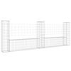 vidaXL Coș gabion &icirc;n formă de U cu 3 st&acirc;lpi, 260x20x100 cm, fier