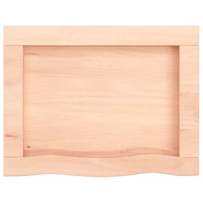vidaXL Blat de baie, 40x30x(2-4) cm, lemn masiv netratat
