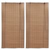 vidaXL Jaluzele din bambus tip rulou, 2 buc., maro, 80 x 160 cm