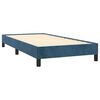 vidaXL Pat box spring cu saltea, albastru închis, 90x200 cm, catifea