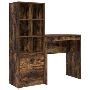 vidaXL Birou Stejar fumuriu 115,5 x 40 x 127 cm 2 buc.
