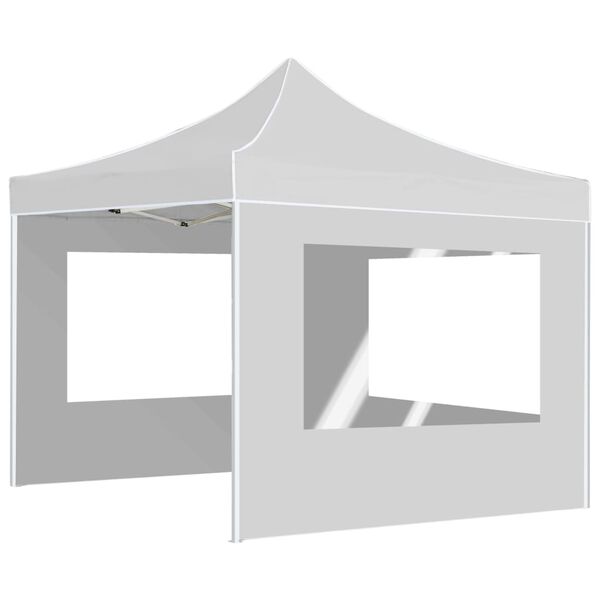 vidaXL Cort de petrecere pliabil cu pereți, alb, 3 x 3 m, aluminiu