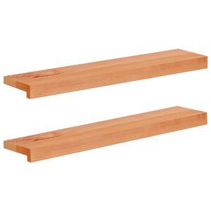 vidaXL Pervazuri 2 buc. Lacuit 80x 15 x 2 cm Lemn de fag masiv