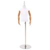 vidaXL Manechin Ajustabil 120-157 cm cu Bază Unisex PP Alb 120-157 cm