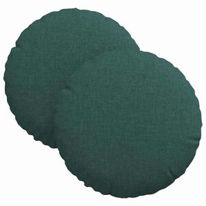 vidaXL Perne de Șezut 2 pcs Verde &icirc;nchis &Oslash;30 x 13 cm țesătură