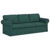 vidaXL Canapea 180cm 2 pcs Verde &icirc;nchis Metal