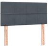 vidaXL Pat box spring cu saltea, gri &icirc;nchis, 80x220 cm, catifea