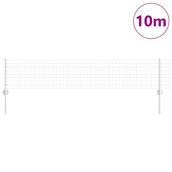 vidaXL Gard cu St&acirc;lp Argintiu 0,4 x 10 m Oțel