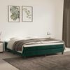 vidaXL Pat box spring cu saltea, verde &icirc;nchis, 160x200 cm, catifea