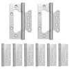 vidaXL Hinge 8 buc. 125 x 78 x 13 mm Argintiu Oțel