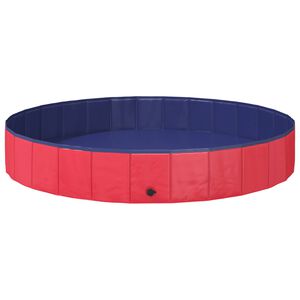 vidaXL Piscină pentru c&acirc;ini &Oslash;200 x 30 cm PVC gros Roșu