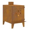 vidaXL Sobă de camping 35x50x60 cm Oțel Corten
