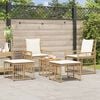 vidaXL Set de Mobilier pentru Exterior 5 pcs Alb Natural și Crem