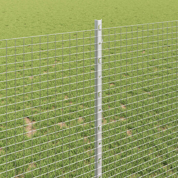 vidaXL Gard și Stâlp Argintiu 1 x 25 m Oțel