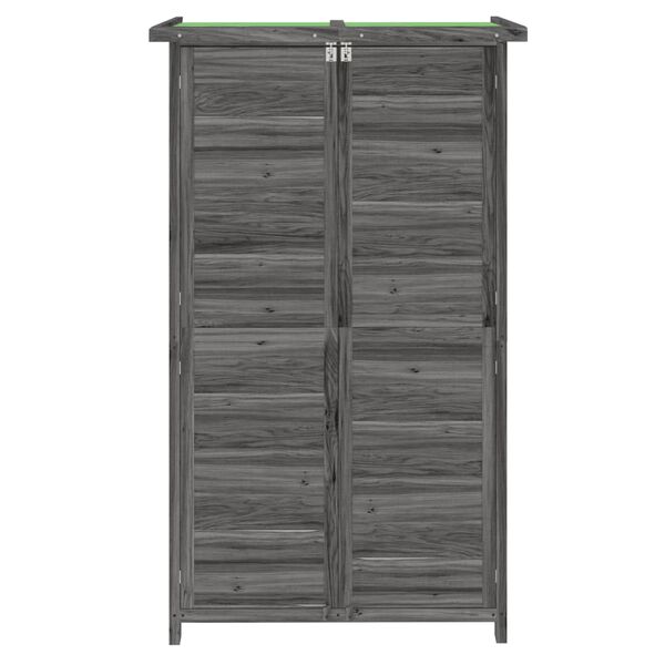 vidaXL Magazie de unelte pentru grădină gri 83x57x140cm lemn masiv pin