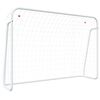 vidaXL Poartă de fotbal cu plasă, alb, 214x75x152 cm, oțel/poliester