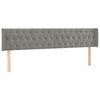 vidaXL Tăblie de pat cu aripioare gri deschis 183x16x78/88 cm catifea