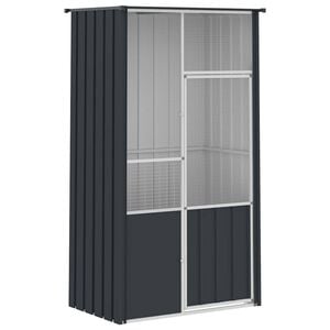 vidaXL Colivie pentru păsări antracit 115x78x200 cm oțel galvanizat