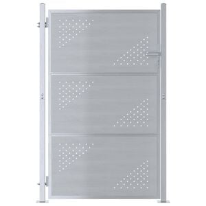 vidaXL Poartă de grădină 85 x 144 cm Oţel inoxidabil Argintiu Blocat