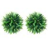 vidaXL Mingi artificiale din lemn de cimiș cu lumini LED 2 buc Verde