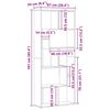 vidaXL Bibliotecă din lemn stratificat, stejar artizanal, 67x24x161 cm