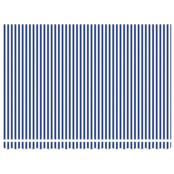 vidaXL Cortina Retractabilă Manual Albastru și Alb 450 &times; 300 cm