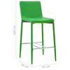 vidaXL Set de mobilier de bar, 3 piese, verde, piele ecologică
