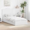vidaXL Pat cu storage cu headboard Alb 90 x 200 cm Lemn compozit