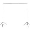 vidaXL Set studio foto cu 3 fundaluri de bumbac, cadru reglabil, 3x6 m