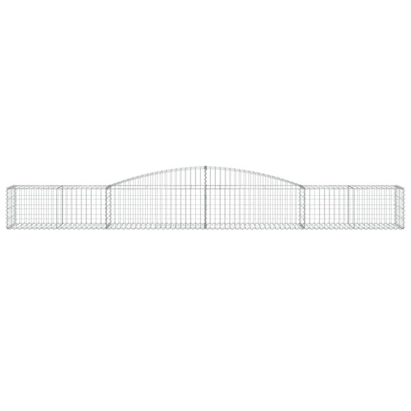 vidaXL Coșuri gabion arcuite 5 buc, 400x50x40/60 cm, fier galvanizat