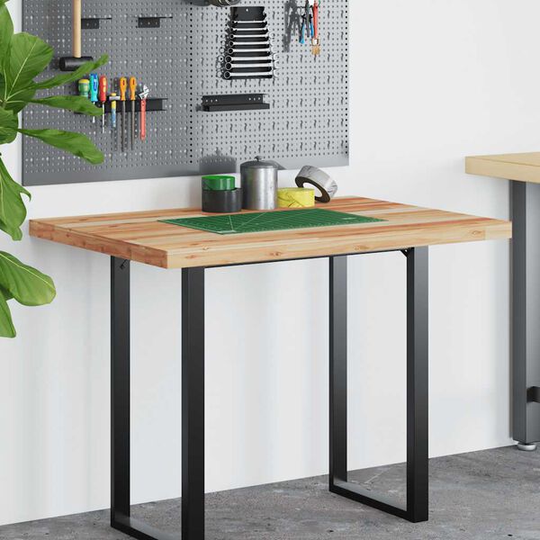 vidaXL Blat de birou finisat cu ulei, 100x70x4 cm, lemn masiv acacia