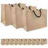 vidaXL Geantă de iută 50 Natural și Negru 42 x 33 x 19 cm