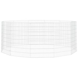 vidaXL Adăpost pentru animale cu 12 panouri, 54x80 cm, fier galvanizat