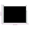vidaXL Copertină laterală retractabilă de terasă, negru, 100x500 cm