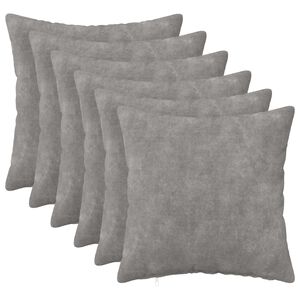 vidaXL Husă pentru pernă 6 buc. HEERLEN Gri deschis 30 x 30 cm