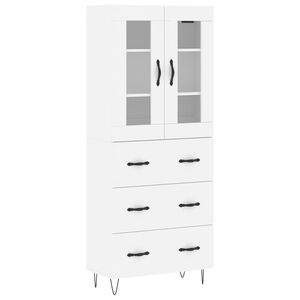 vidaXL Dulap &icirc;nalt, alb, 69,5x34x180 cm, lemn compozit