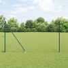 vidaXL St&acirc;lp de gard. Verde 50 x 1,5 m (plasă de 50 mm) Oțel și PVC