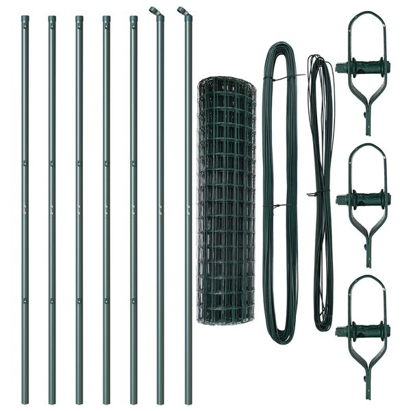 vidaXL Gard cu St&acirc;lp Verde 1,2 x 10 m Oțel și PVC