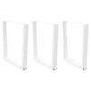 vidaXL Picioare de masă &icirc;n formă de V, 3 buc., alb, 80x(72-73,3) cm, oțel