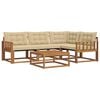 vidaXL Set de canapele de exterior 5 buc. Natural și Bej