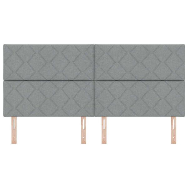vidaXL Tăblie cap cu headboard Gri deschis 200 cm Piele artificială