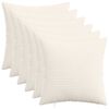 vidaXL Husă pentru pernă 6 buc. HEERLEN Crem 30 x 30 cm cord