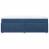 vidaXL Pat box spring cu saltea, albastru, 100x200 cm, textil