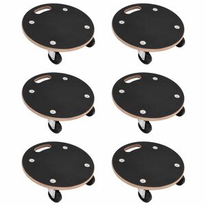 vidaXL Trolly de transport 6 pcs Gri placaj