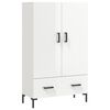 vidaXL Dulap &icirc;nalt, alb extralucios, 69,5x31x115 cm, lemn prelucrat