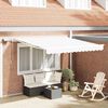 vidaXL Cortina Retractabilă Alb 350 x 250 cm Material textil și oțel