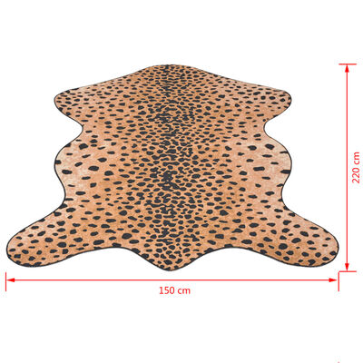 vidaXL Covor decupat cu imprimeu ghepard, 150 x 220 cm